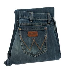 Wrangler Retro Mens 31X38 Straight Leg Denim Blue Jeans WRT30WB